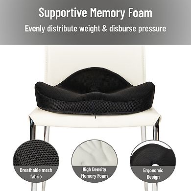 Mind Reader Ergonomic Memory Foam Donut Pillow with Air-Cloud Technology