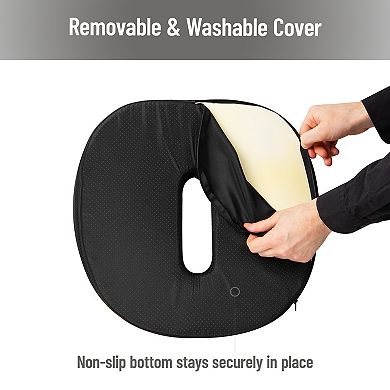 Mind Reader Ergonomic Memory Foam Donut Pillow with Air-Cloud Technology