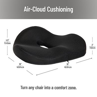 Mind Reader Ergonomic Memory Foam Donut Pillow with Air-Cloud Technology