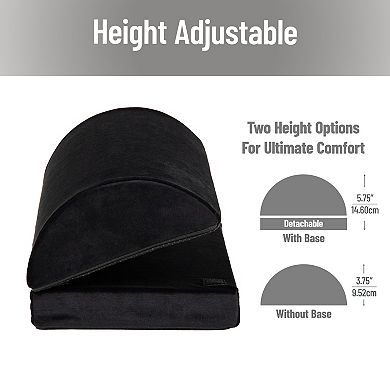 Mind Reader Adjustable Height Memory Foam Under Desk Footrest