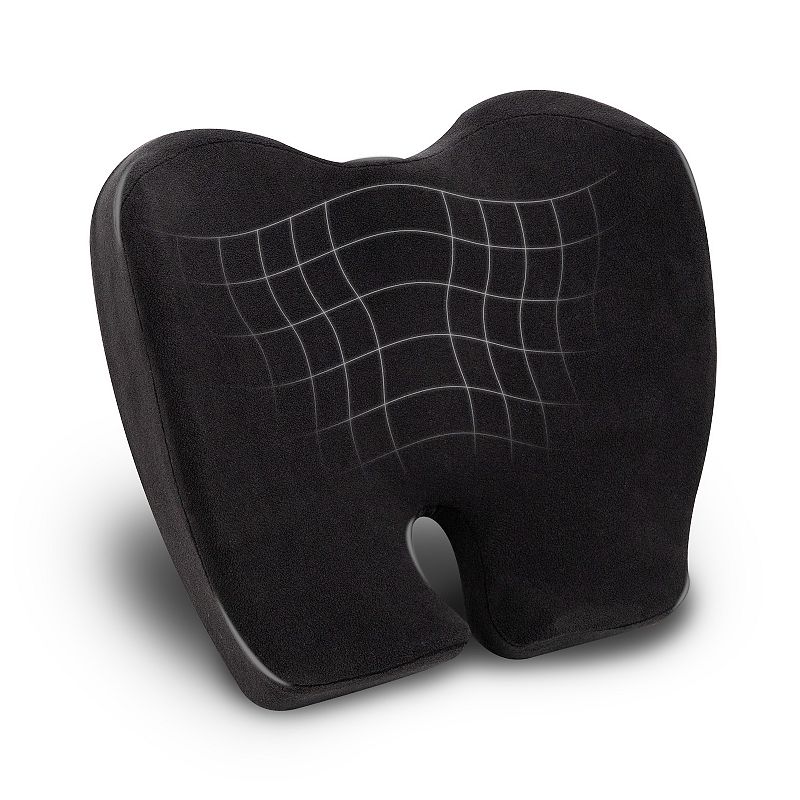 Mind Reader Air-Cloud Memory Foam Seat Cushion, Black