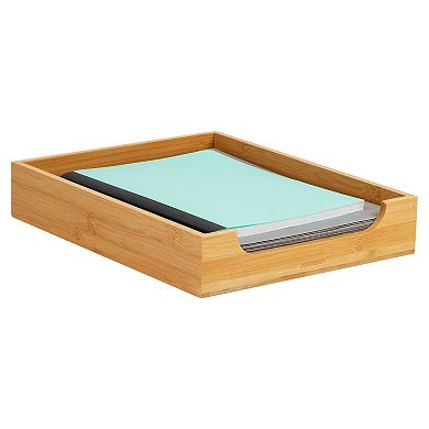 Mind Reader Bamboo Desktop Organizer