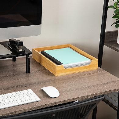 Mind Reader Bamboo Desktop Organizer