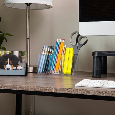 Mind Reader 3-pk. Acrylic Pen & Accessories Holder Desktop Organizer