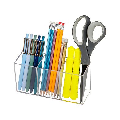 Mind Reader 3-pk. Acrylic Pen & Accessories Holder Desktop Organizer