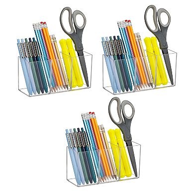 Mind Reader 3-pk. Acrylic Pen & Accessories Holder Desktop Organizer