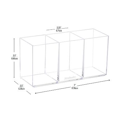 Mind Reader 3-pk. Acrylic Pen & Accessories Holder Desktop Organizer