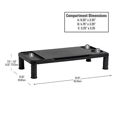 Mind Reader 2-pc. Monitor Stand & Laptop Riser Desktop Organizer
