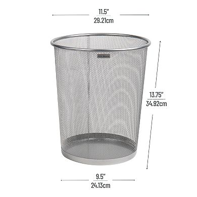 Mind Reader Metal Mesh Trash Can 2-pc. Round Waste Paper Basket