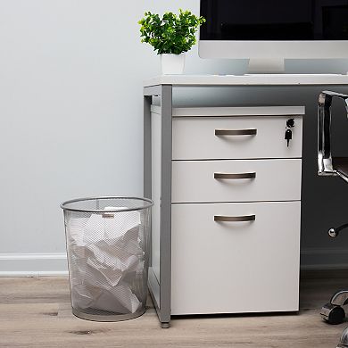 Mind Reader Metal Mesh Trash Can 2-pc. Round Waste Paper Basket