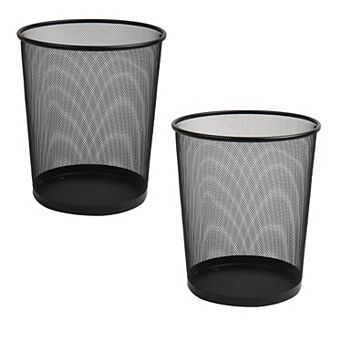 Mind Reader Metal Mesh Trash Can 2 pc Round Waste Paper Basket