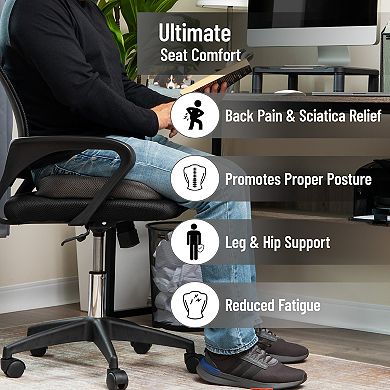 Mind Reader Memory Foam Seat Cushion with Air-Cloud Technology