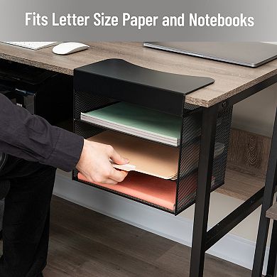 Mind Reader Slide-On Under Desk File Organizer
