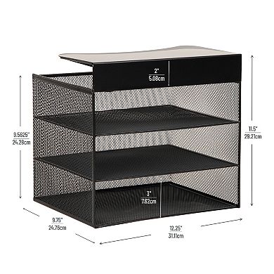 Mind Reader Slide-On Under Desk File Organizer