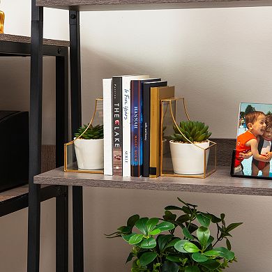 Mind Reader 2-pc. Decorative Metal Bookends Table Decor