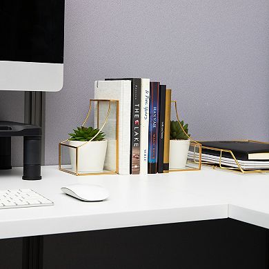 Mind Reader 2-pc. Decorative Metal Bookends Table Decor