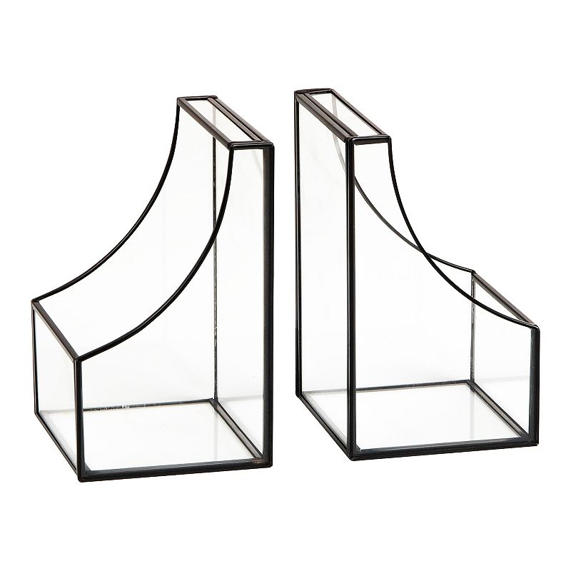 Mind Reader 2-pc. Decorative Metal Bookends Table Decor, Black