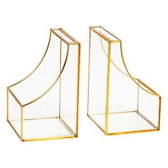 Mind Reader 2 pc Decorative Metal Bookends Table Decor