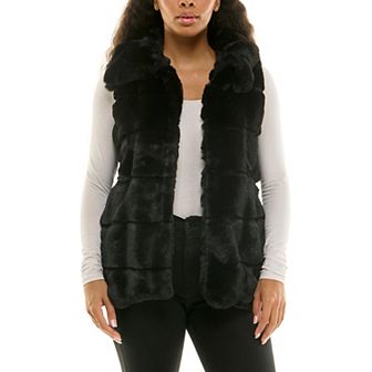 Women's Nina Leonard Sleeveless Faux Fur Vest