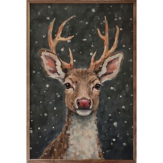 Kendrick Home Reindeer Picture Wall Art