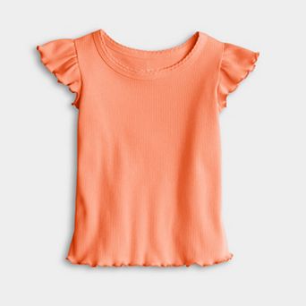 Girls 4-12 Jumping Beans® Flutter Sleeve Rib Tee