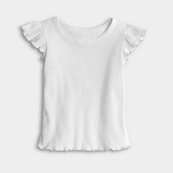 Girls 4-12 Jumping Beans® Flutter Sleeve Rib Tee