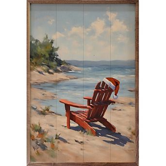Kendrick Home Santa Beach Chair Wall Art