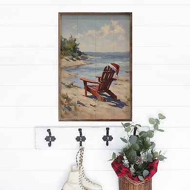 Kendrick Home Santa Beach Chair Wall Art