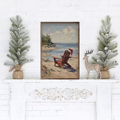 Kendrick Home Santa Beach Chair Wall Art