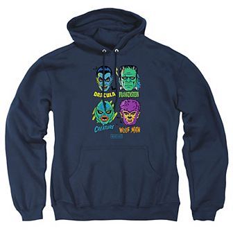 Big & Tall Universal Monster Heads Graphic Pullover Hoodie