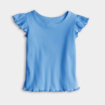 Baby & Toddler Girl Jumping Beans® Flutter Sleeve Rib Tee