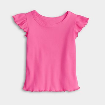 Baby & Toddler Girl Jumping Beans® Flutter Sleeve Rib Tee