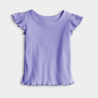 Baby & Toddler Girl Jumping Beans® Flutter Sleeve Rib Tee