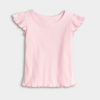 Baby & Toddler Girl Jumping Beans® Flutter Sleeve Rib Tee