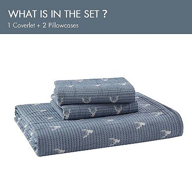 Woolrich Keystone 3 pc Reversible Matelassé Coverlet Set