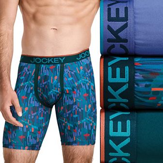 Men's Jockey 3-Pack Chafe-Proof Pouch Microfiber 8.5" Long Leg Boxer Briefs