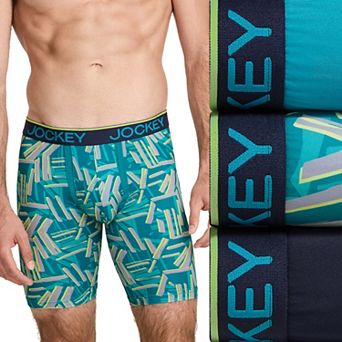 Men's Jockey 3-Pack Chafe-Proof Pouch Microfiber 8.5" Long Leg Boxer Briefs