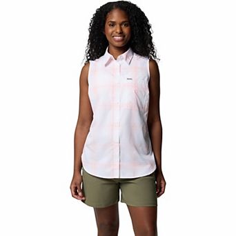 Women's Columbia Anytime Lite Collared Button Down Tank Top