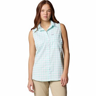 Women's Columbia Anytime Lite Collared Button Down Tank Top