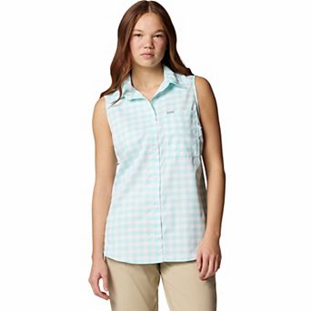 Women's Columbia Anytime Lite Collared Button Down Tank Top