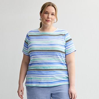 Plus Size Croft & Barrow® Essential Crewneck Top