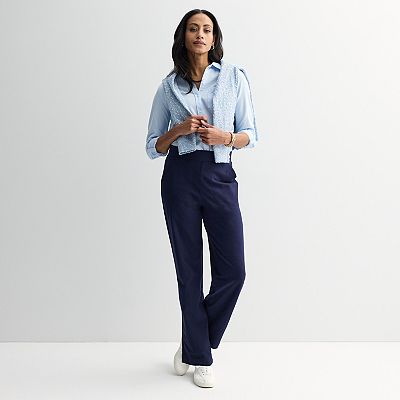 Women's Croft & Barrow® Effortless Pull-On Straight Leg Pants