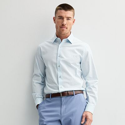 Men's Apt. 9 Premier Flex Regular-Fit Dress Shirt, Size: XL-36/37, Blue Allover Floral