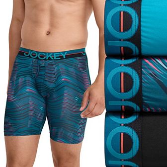 Men's Jockey® 3-Pack Infinite Cool Microfiber Stretch 8" Long Leg Boxer Brief