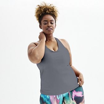 Plus Size Tek Gear® Built-In Bra Racerback Tank Top