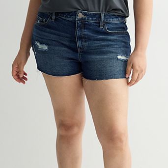 Junior's Plus SO® High-Rise Shortie Shorts