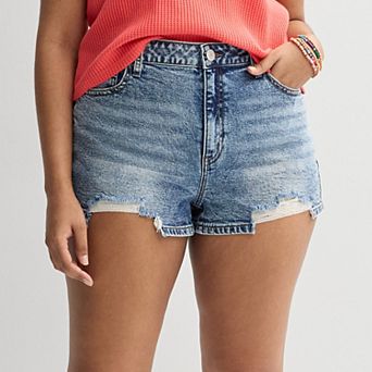 Junior's Plus SO® High-Rise Shortie Shorts