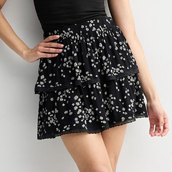 Juniors' SO® Tiered Mini Skirt