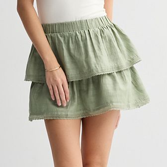 Juniors' SO® Tiered Mini Skirt