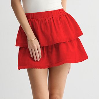 Juniors' SO® Tiered Mini Skirt